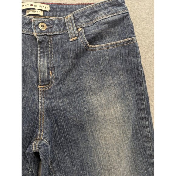 Tommy Hilfiger Jeans Womens 8R Blue Medium Wash Boyfriend Fit Denim 0821402 - Picture 3 of 16